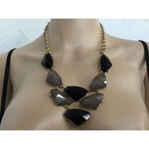 Black and Taupe Necklace